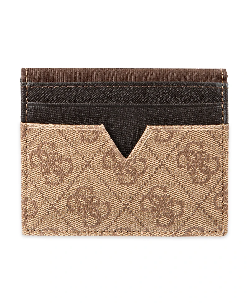 Guess Men's Rfid Quatro G Reversible Magnetic Card Case Wallet