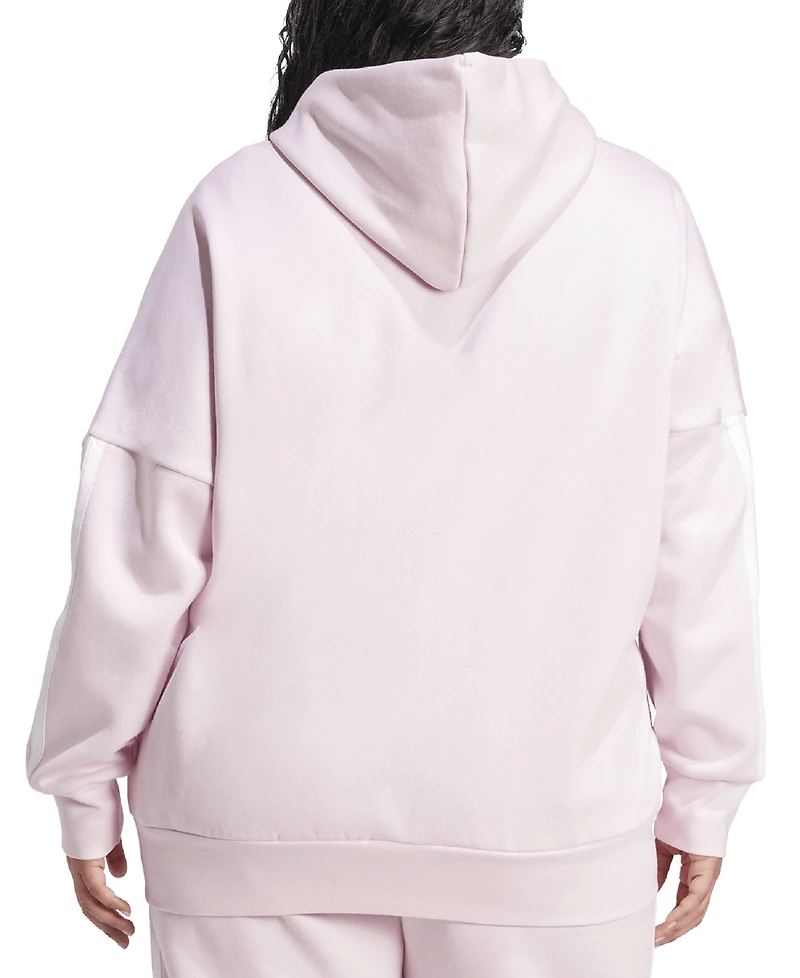 adidas Plus Essentials 3-Stripes Full-Zip Fleece Hoodie