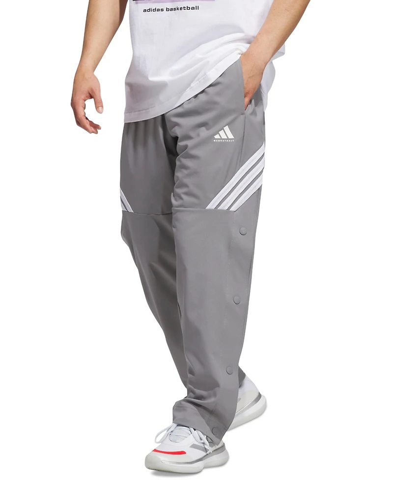 adidas Men's Three-Stripe Woven Snap Pants