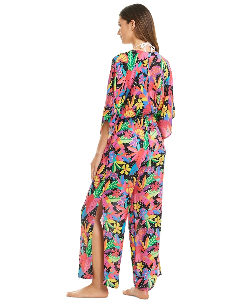Bleu by Rod Beattie Women's Extra Bold Printed Cover-Up Jumpsuit