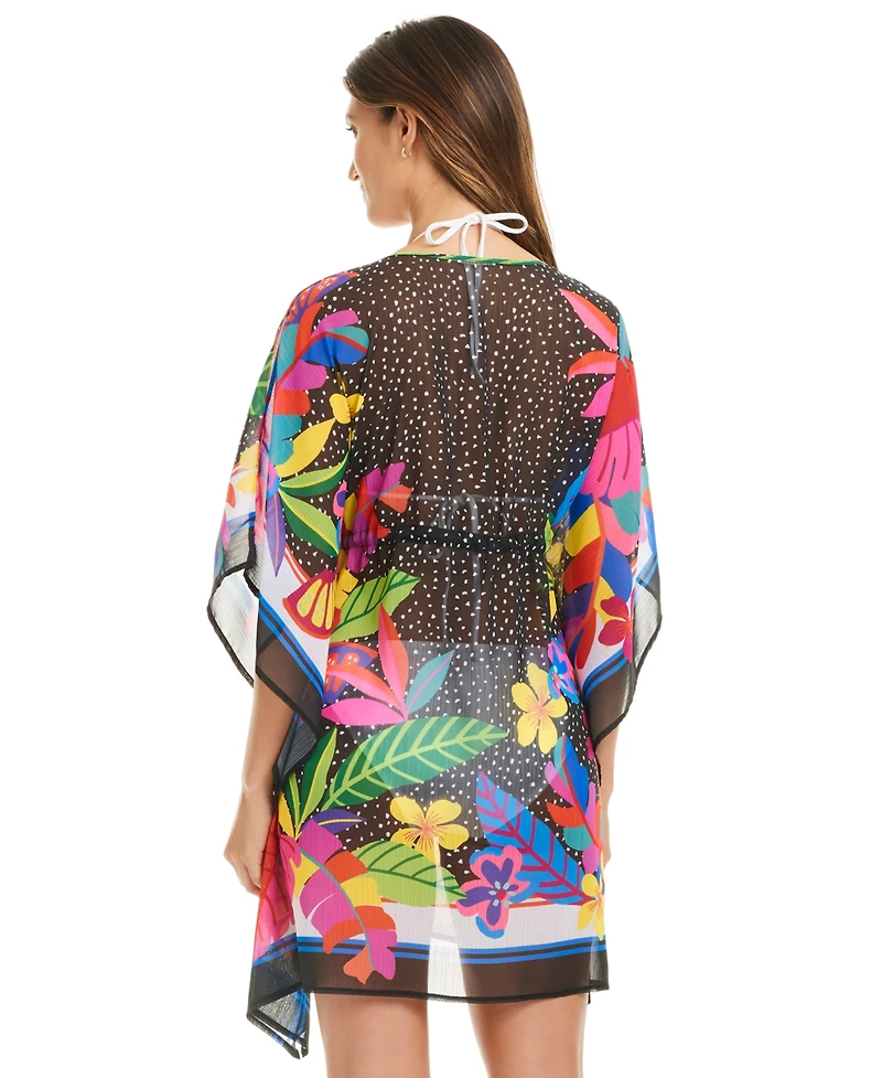 Bleu by Rod Beattie Women's Extra Bold Sheer Caftan Cover-Up
