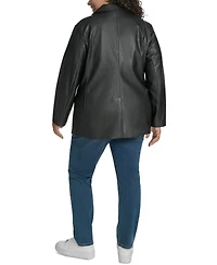 Levi's Plus Faux-Leather Peak-Lapel Jacket