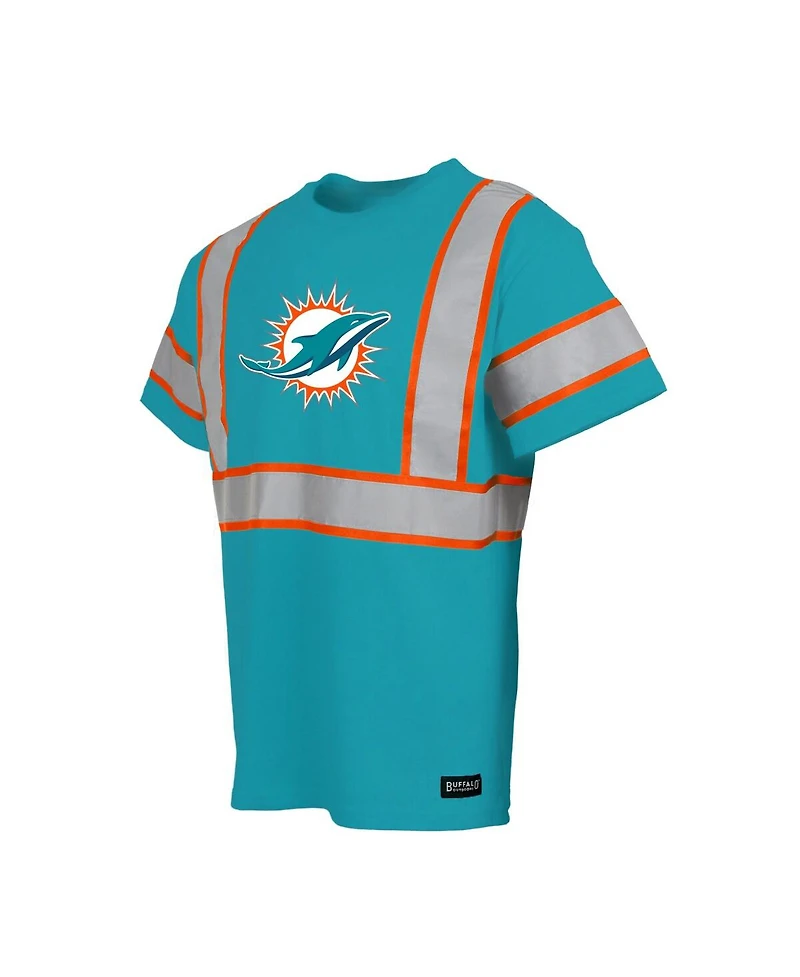 Buffalo Outdoors Men's Aqua Miami Dolphins Safety Heavyweight T-Shirt