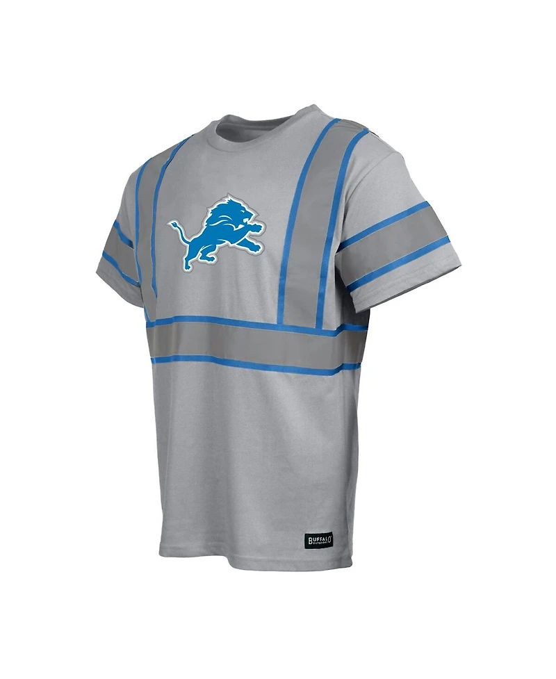 Buffalo Outdoors Men's Gray Detroit Lions Safety Heavyweight T-Shirt