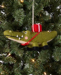 Holiday Lane Tiny Tidings Crocodile with Gift Ornament, Macy's Exclusive
