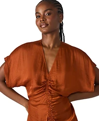 Steve Madden Women's Aimee V-Neck Shirred-Front Dress