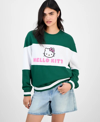 Love Tribe Juniors' Varsity Hello Kitty Sweatshirt