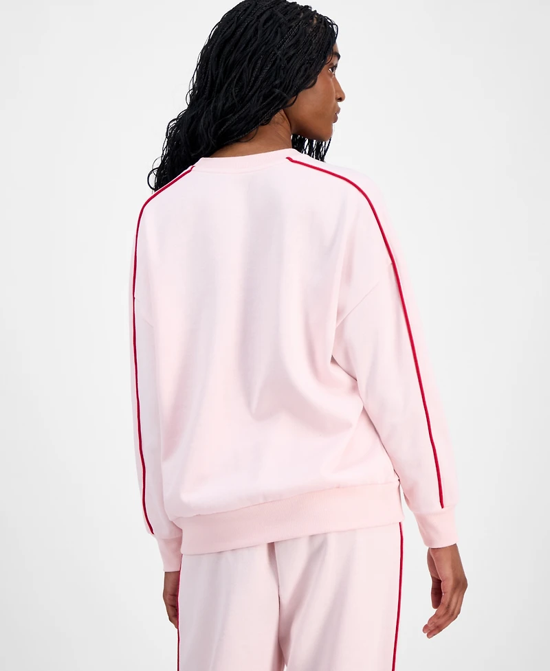Rebellious One Juniors' Paris Chenille Patch Sweatshirt