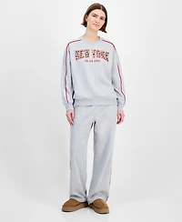 Rebellious One Juniors' Leopard New York Crewneck