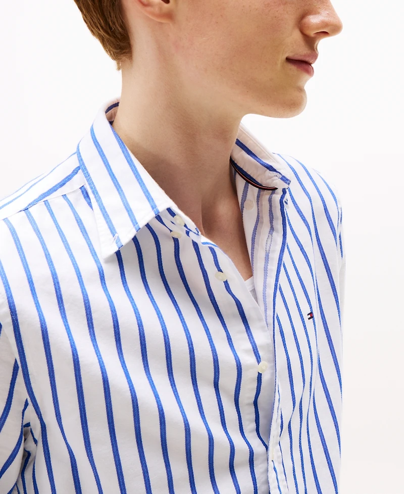 Tommy Hilfiger Men's Heritage Stripe Oxford Long Sleeve Shirt