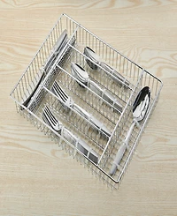 Ornative Anona 42-Pc. Flatware Set with Wire Caddy, Service for 8