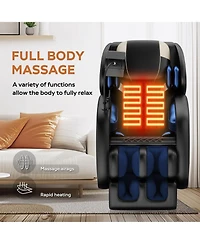 Massage Chair Recliner with Zero Gravity with Full Body Air Pressure with 6 Massage Rollers