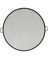 Sunnydaze Decor Outdoor Camping or Backyard Heavy-Duty Steel Round X-Marks Fire Pit Cooking Grilling Grate