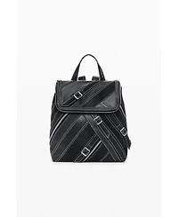 Desigual Women's Small faux leather backpack with buckles