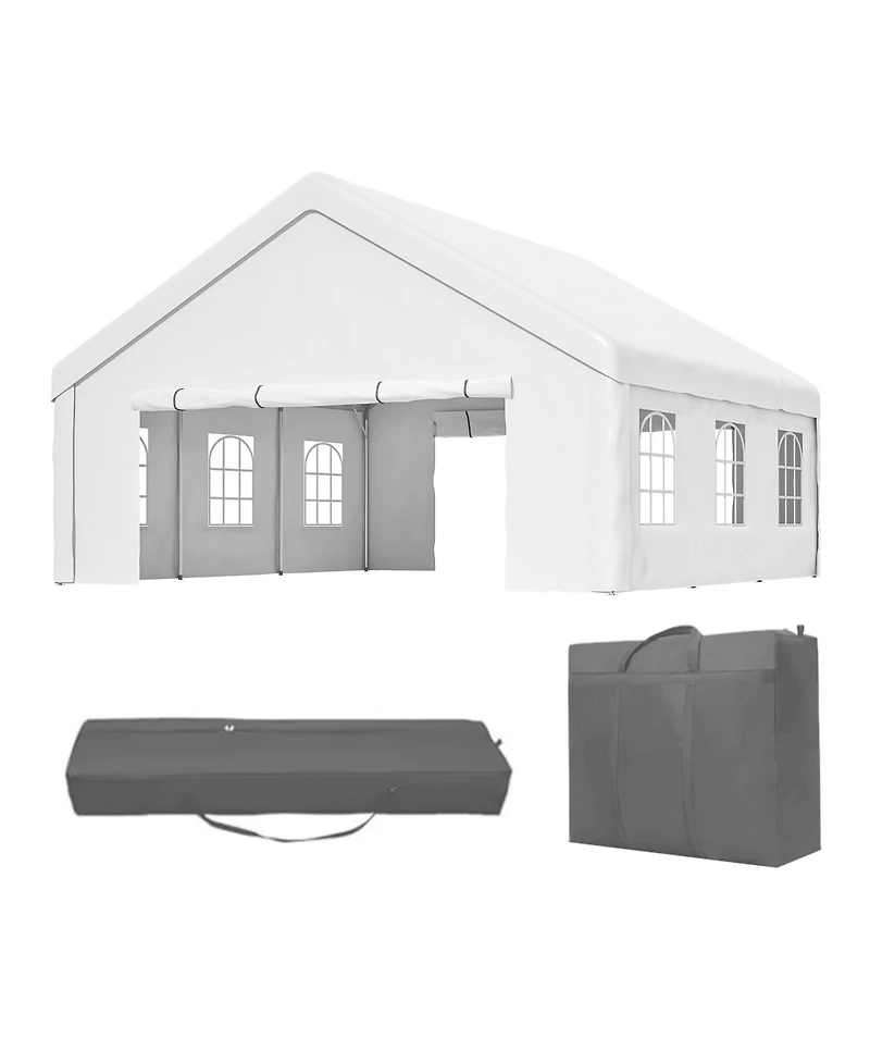 Mondawe 20x20ft Party Tent with Removable Walls - Waterproof Outdoor Canopy for Events