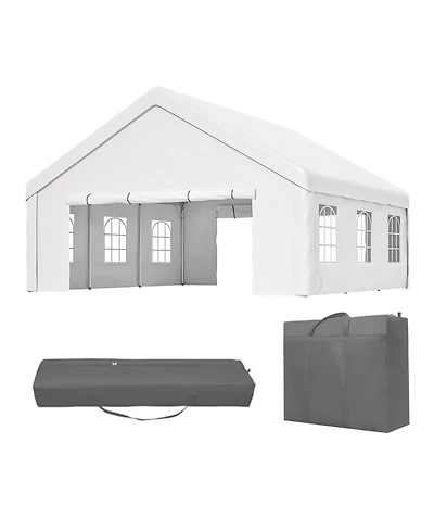 Mondawe 20x20ft Party Tent with Removable Walls - Waterproof Outdoor Canopy for Events