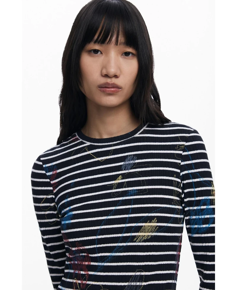 Desigual Women's Striped combined dress