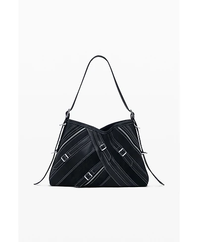 Desigual Women's Medium faux leather bag with buckles