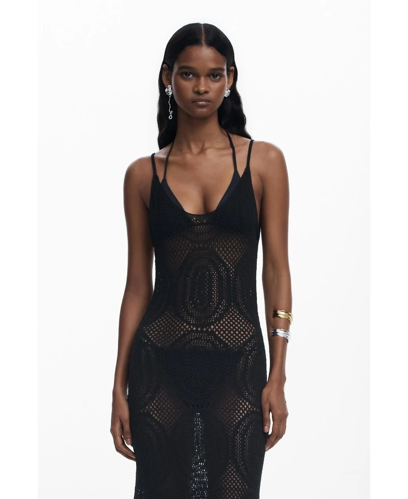 Desigual Women's Crochet strap dress