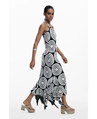 Desigual Women's Long dress with circles