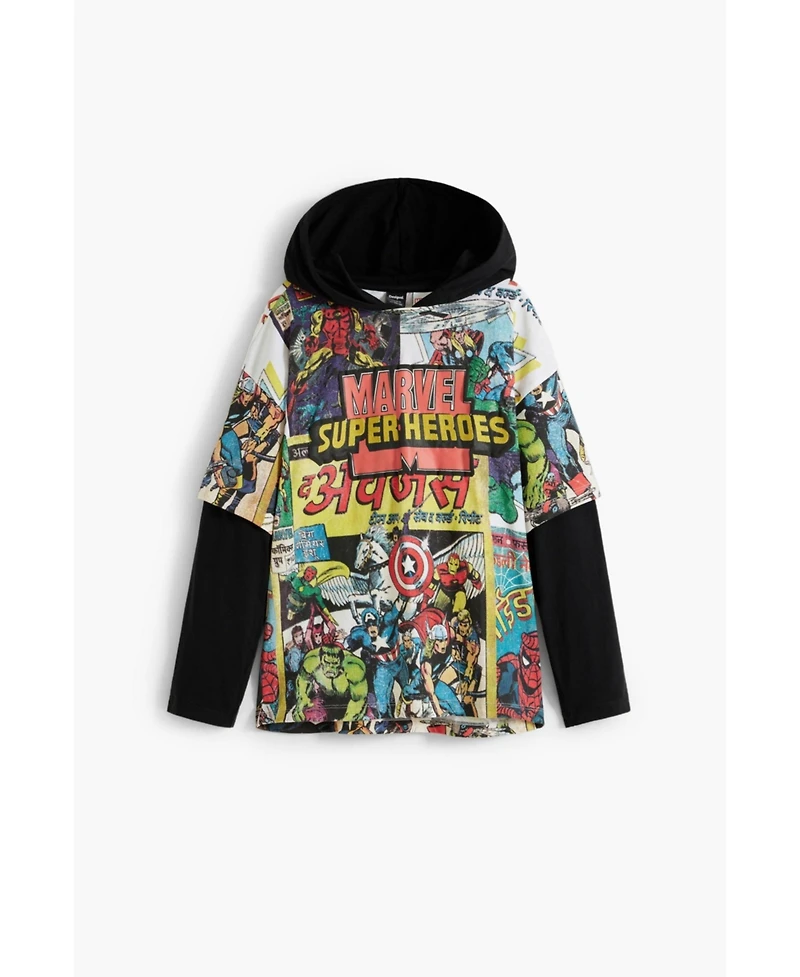 Desigual Boys Boys's Marvel T-shirt with layering effect