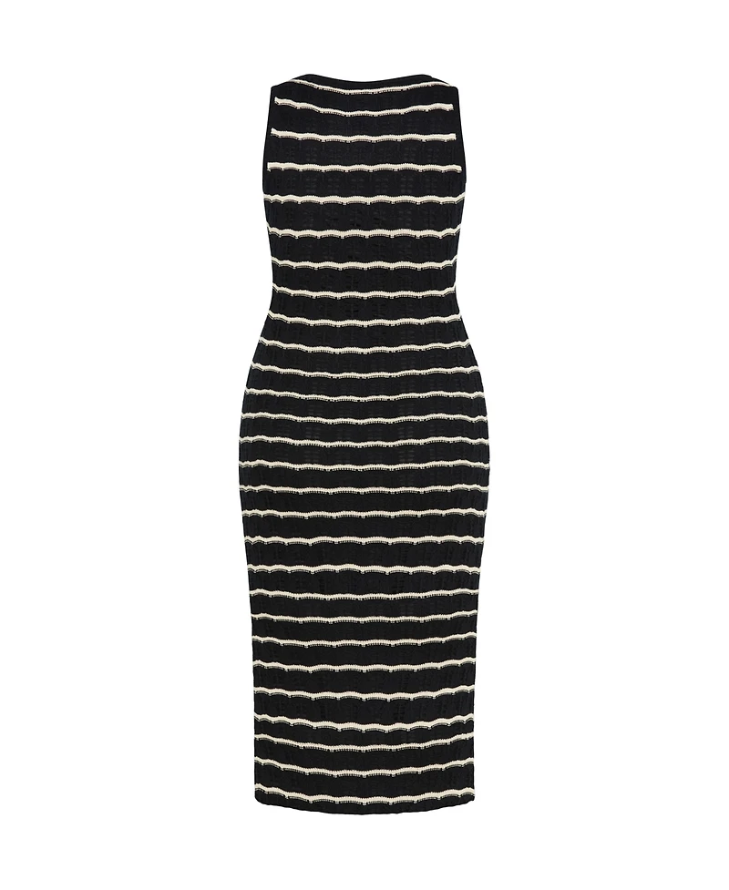 City Chic Women's Crochet Stripe Dress
