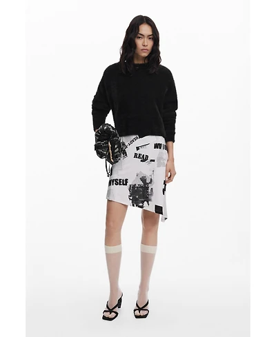 Desigual Women's 2-in-1 newspaper dress
