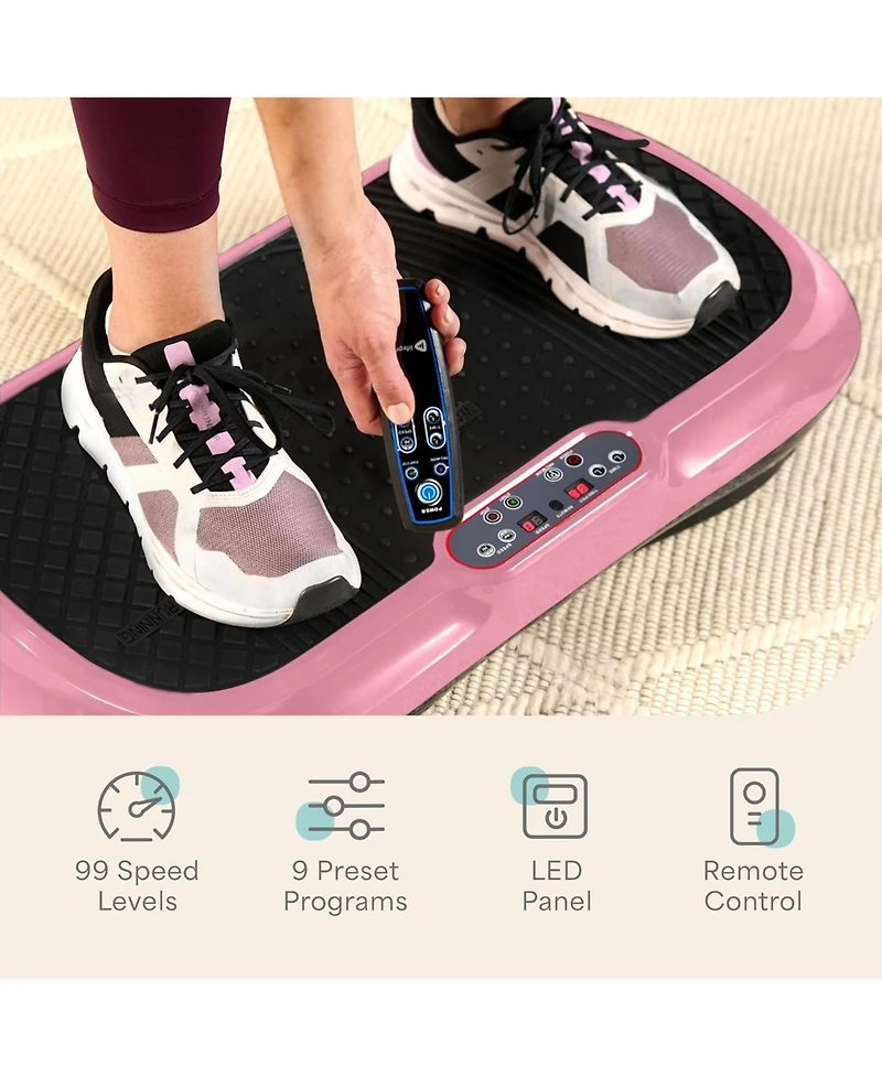 Lifepro Waver Vibration Plate – Full-Body Workout Machine with Loop Bands, 99 Speeds, for Muscle Activation, Toning, and Recovery
