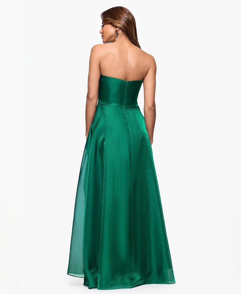 Xscape Petite Sleeveless Organza Ball Gown