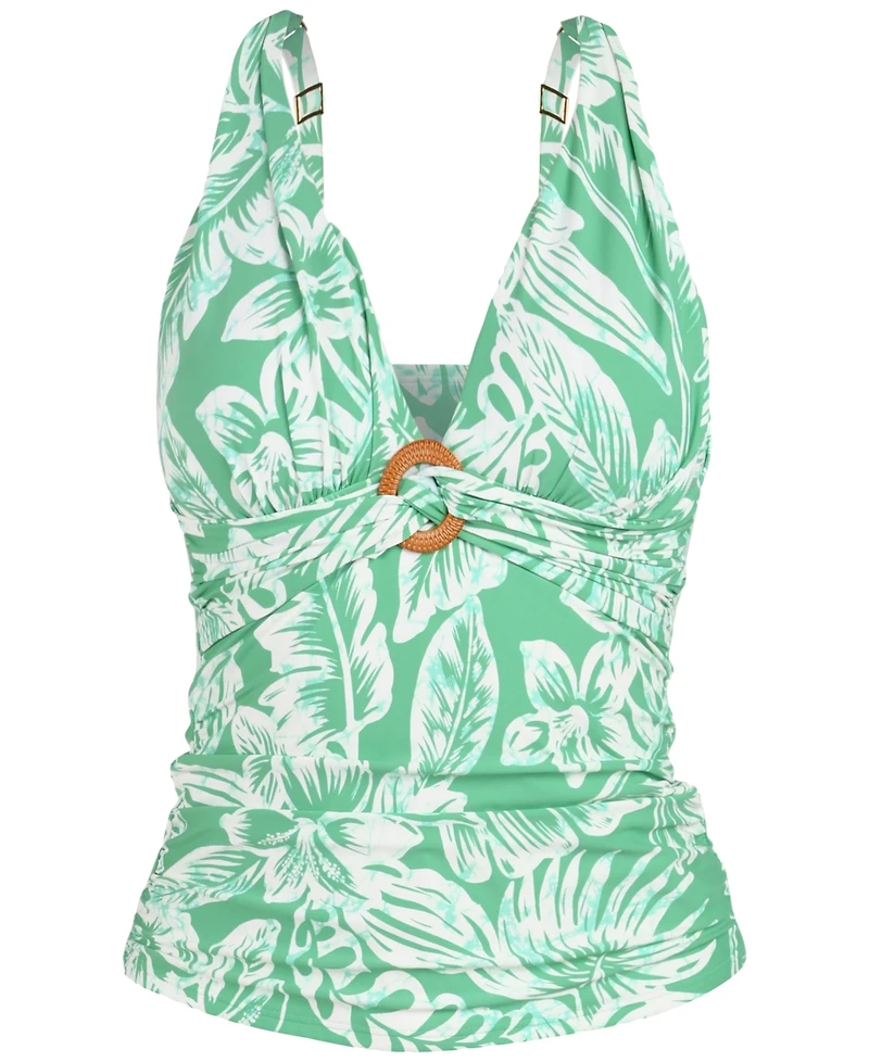 La Blanca Women's Batiki Twist-Front Tankini Top