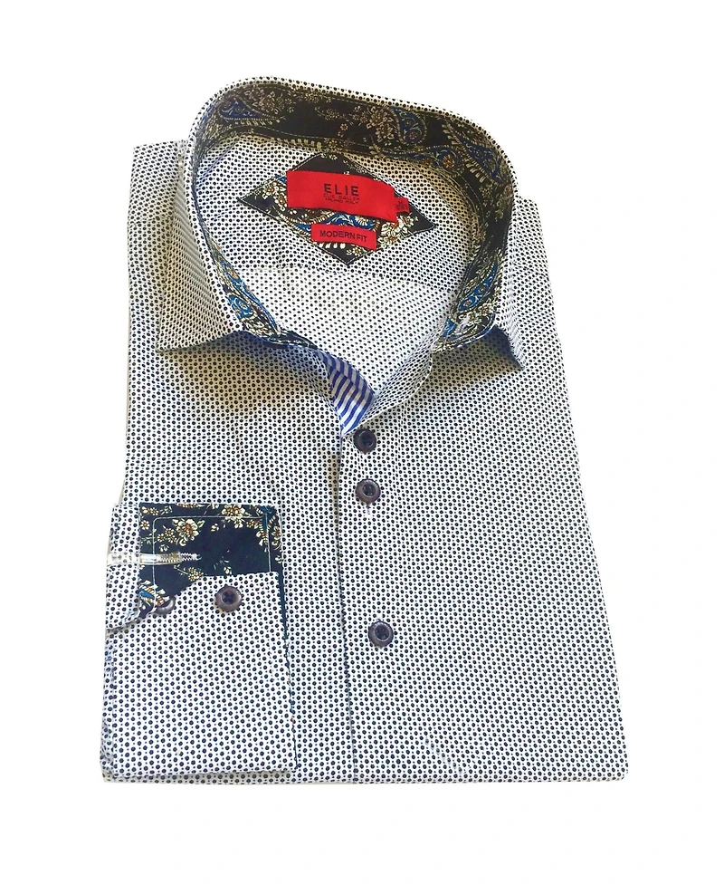 Elie Balleh Little Boys Black Button-Down Slim Fit Shirt
