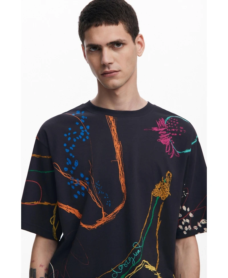 Desigual Men's Short-sleeve T-shirt with drawings