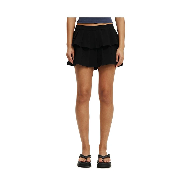 Cotton On Women's Double Pleated Mini Skirt