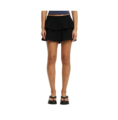 Cotton On Women's Double Pleated Mini Skirt
