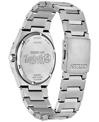 Citizen Eco-Drive Men's Marvel Fantastic Four Zenshin Silver-Tone Super Titanium Bracelet Watch 40mm Gift Set