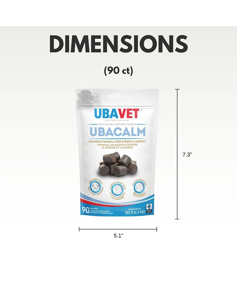 Ubavet Ubacalm Calming and Stress Relief Soft Dog Chews ( ct
