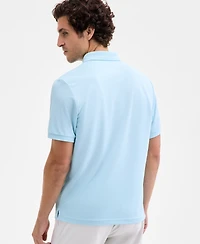 Alfani Men's Ottoman Short Sleeve Textured Quarter-Zip Polo Shirt