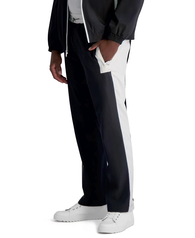 Karl Lagerfeld Paris Men's Relaxed Fit Color Block Track Pants