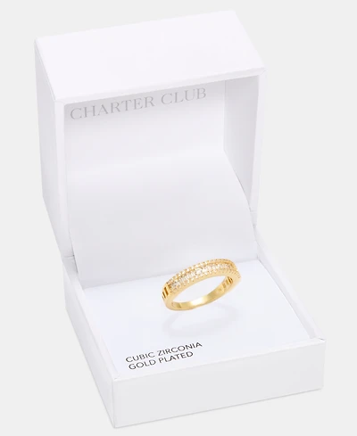 Charter Club Cubic Zirconia Band Ring, Macy's Exclusive