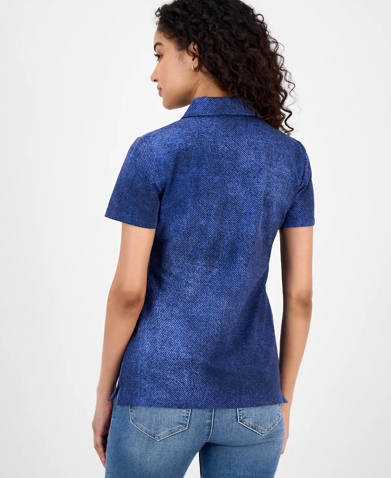 Nautica Jeans Women's Indigo Polo Shirt