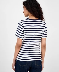 Nautica Jeans Women's Striped Twisted Top