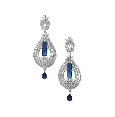 Sohi Women's Crystal Drop Earrings