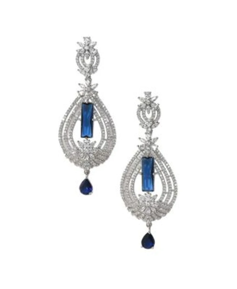 Sohi Womens Crystal Drop Earrings