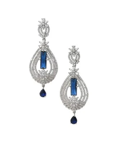Sohi Womens Crystal Drop Earrings