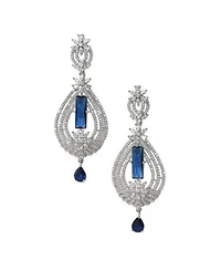 Sohi Womens Crystal Drop Earrings