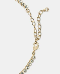 On 34th Crystal Tennis Necklace, 15" + 3" extender, Macy's Exclusive