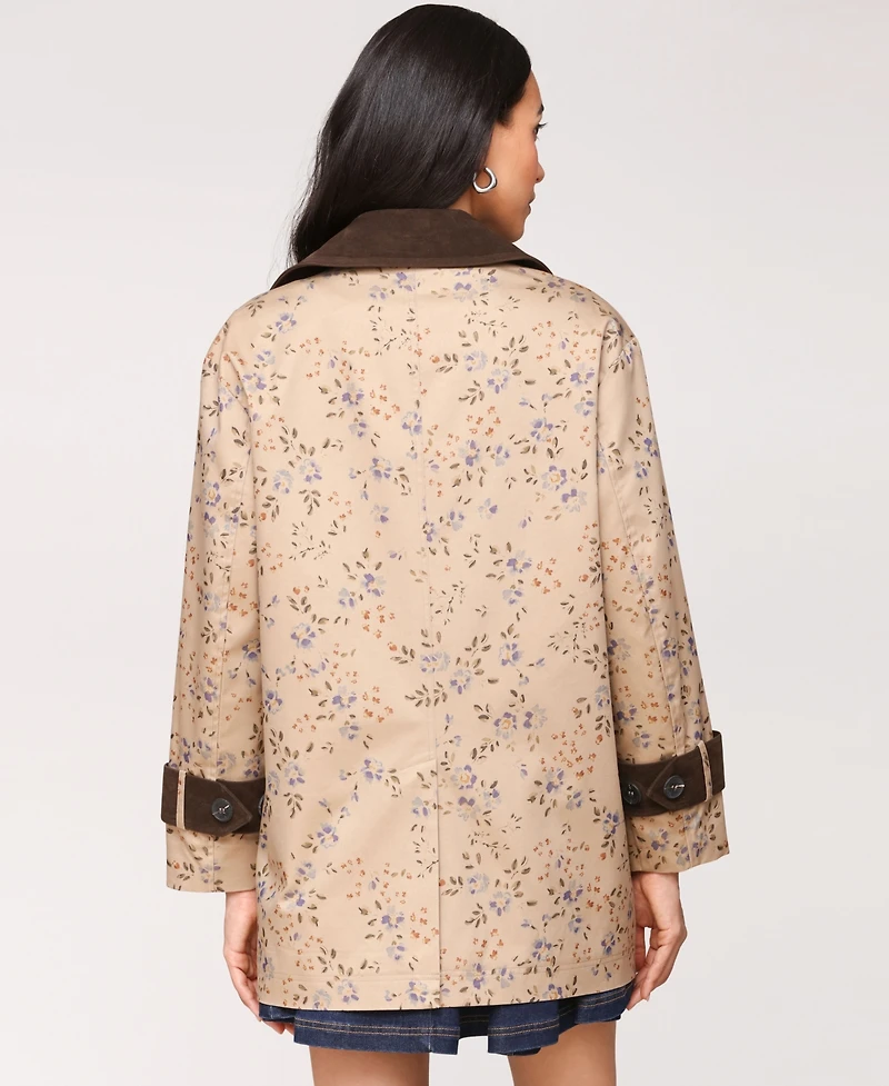 Avec Les Filles Women's Asymmetrical-Double-Breasted Oversized Trench Jacket