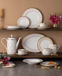 Noritake Trefolio Gold Covered Vegetable Bowl, 67 Oz.