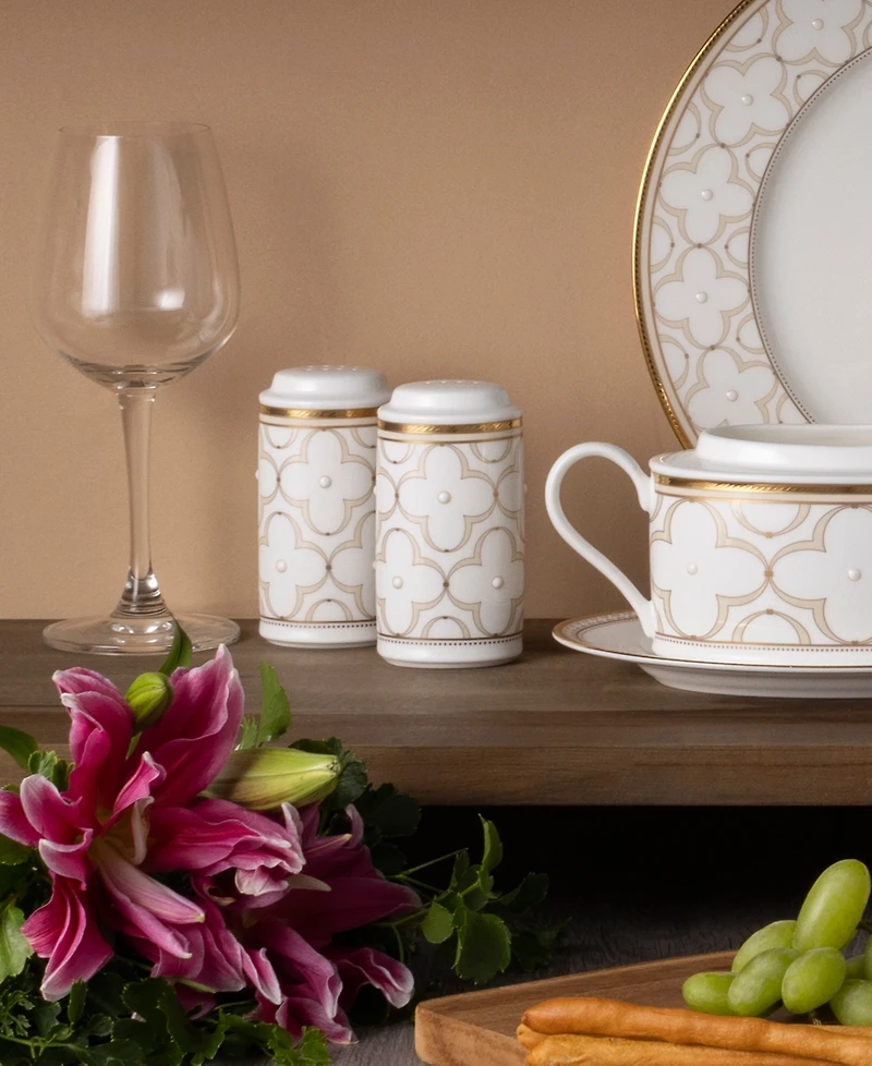 Noritake Trefolio Gold Salt & Pepper, 4"