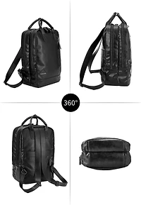 Large Leather Backpack with Thick Top Handle internal 15in Laptop bag Victoria Hyde Cowboy